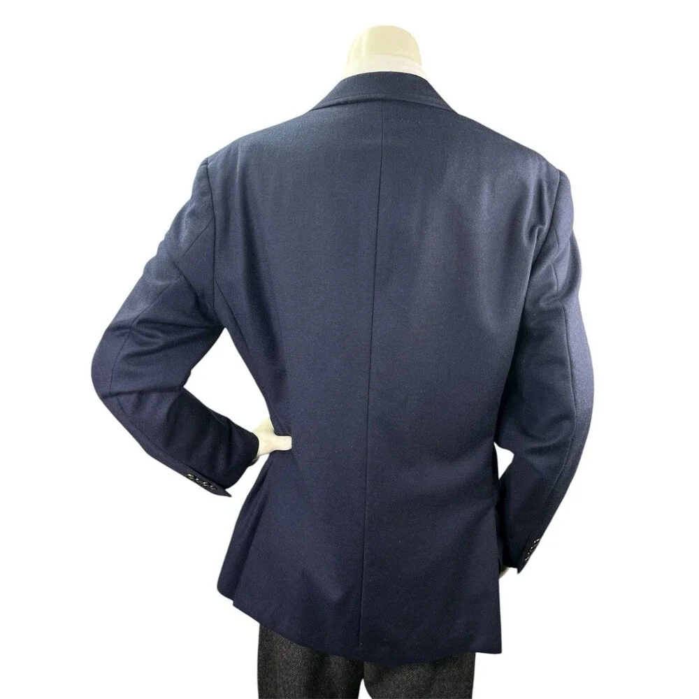 J. CREW Ludlow American Woolen Company Flannel Wool Blazer Men's 44R Navy